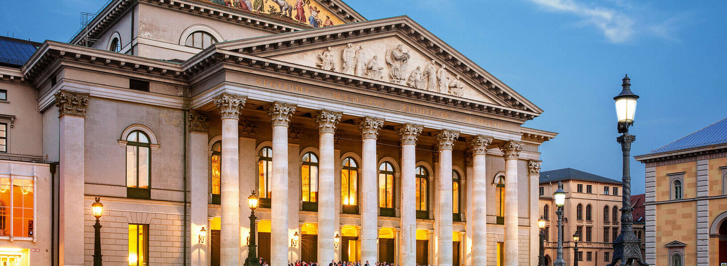 Bavarian State Opera in the evening