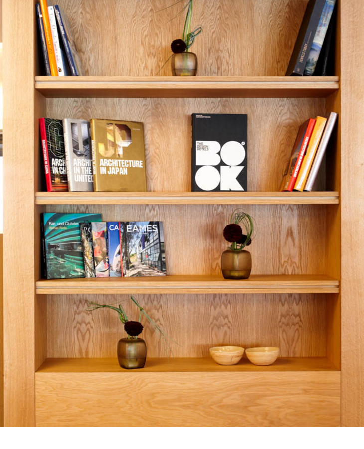 Book Shelf Interior Design at Munich Design Hotel LOUIS