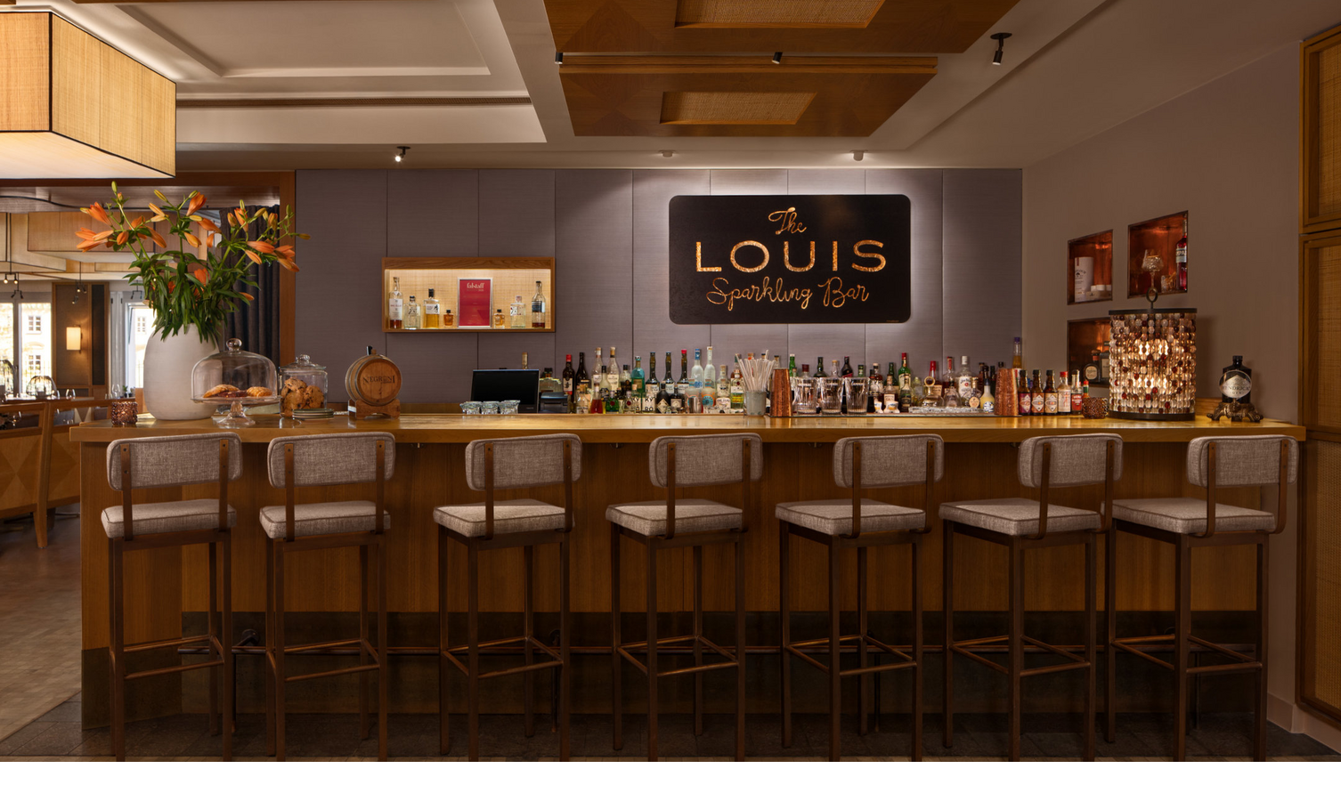 Die Theke der Sparkling Bar im Hotel LOUIS.