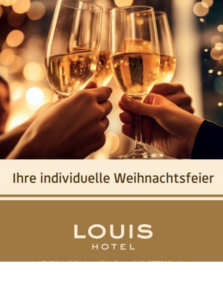 Weihnachtsfeiern im LOUIS Hotel in München