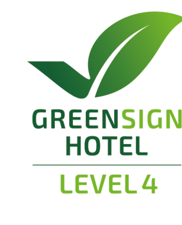 GreenSign Certificate for the LOUIS Hotel in Munich Logo Green Sign Hotel Seal Level 4 | The LOUIS Hotel Munich