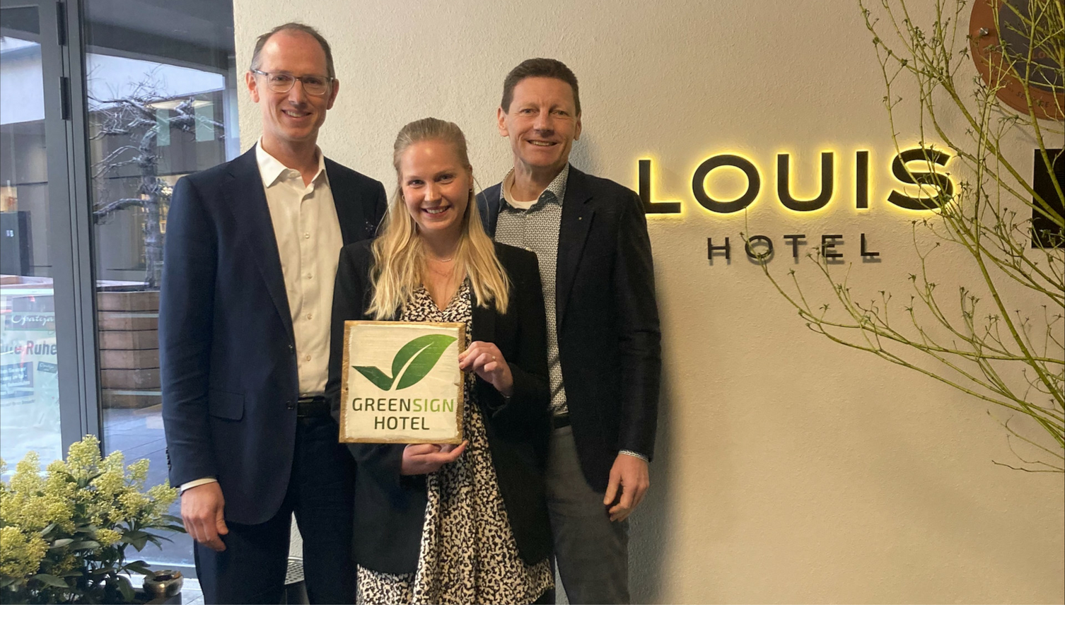 Übergabe der GreenSign Zertifizierung | The LOUIS Hotel München